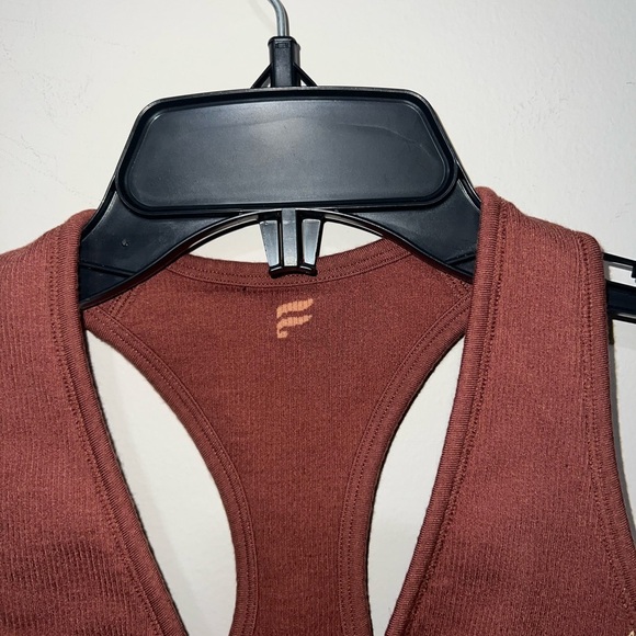 Brownish orange cropped ribbed tank top Fabletics Medium - Picture 2 of 5